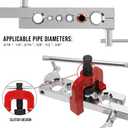 6 Piece Pipe Tool Set, Ratchet Pipe Bender, Copper Pipe Cutter, Flaring Tool HVAC, Ideal for HVAC, DIY, and Automotive Repair