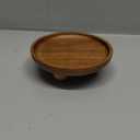 Vaveren Small Wooden Riser Wooden Pedestal for Display Tray Display Riser for Entry Table Farmhouse Kitchen Tabletop Centerpieces , Round 12.9x4cm