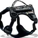 Tactical Dog Harness for Large Dogs, No Pull Military Service Dog Vest with Handle&Molle, Heavy Duty Reflective Adjustable Harnesses for Training Walking Hiking German Shepherd Golden Retriever, Gray XL