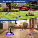 Dog Agility Training Equipment, Dog Obstacle Course Training Starter Kit Pet , Jump Pole, Jump Ring, Pause Box,Storage Bag,Dog Agility Course,Dog Hurdles,Dog Jumps,Outdoor or Indoor Game(3-Sets)