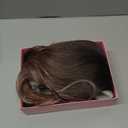 NAYOO Long Ombre Pink Wavy Wig for Women 26 Inch Middle Part Curly Wavy Wig Natural Looking Synthetic Heat Resistant Fiber for Daily Party Use (Ombre Pink)