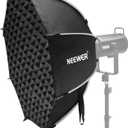NEEWER 35.4'' Octagonal Softbox, Quick Release Parabolic Soft Box with Bowens Mount, Diffusers, Grid, Bag Compatible with Aputure 120d Compatible with Godox SL60w NEEWER Q4 AS600B CB300B Q300, NS92P