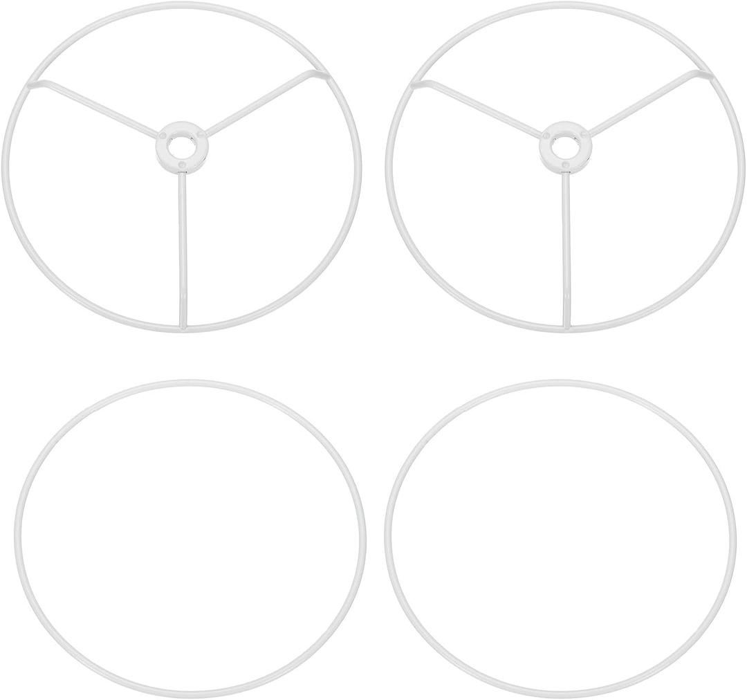 PATIKIL 6 Inch Lamp Shade Ring, 2 Set Metal Lamp Shade Frame Wire Lampshade Frame DIY Drum Strong Ring Lampshade Holder for Table Floor Lamp, White PATIKIL 6 Inch Lamp Shade Ring, 2 Set Metal Lamp Shade Frame Wire Lampshade Frame DIY Drum Strong Ring Lampshade Holder for Table Floor Lamp, White