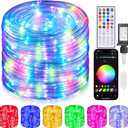 99ft Rope Lights for Outside, 300 LED String Light Outdoor Waterproof Plug in with Remote & APP Control, 16 Million Colors Changing Music Sync Fairy Lighting for Indoor Bedroom Christmas Decor