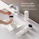 Leakproof Bar Travel Soap Case for Shower, Portable Soap Container,Dish with Lid for Bathroom, Soap Holder Travel with Brush (White)