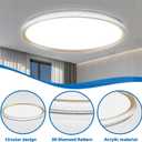 15-Inch Gold Flush Mount Ceiling Light, 3800LM, 5CCT Dimmable