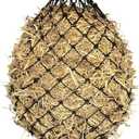 Hay Net for Horses,36 Inch Length Slow Feed Hay Net, Premium PE Material Hay Bags for Horses Goats Sheep, Easy to Hang with Steel Quick Links