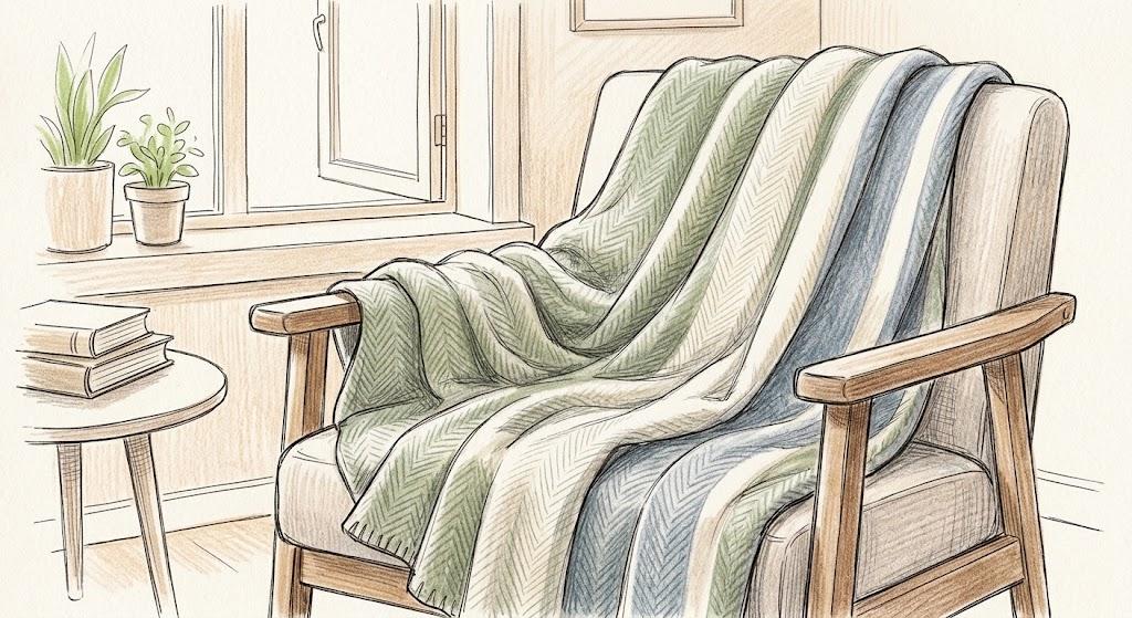 100% Cotton Blanket Beige