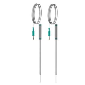 Temperature Sensor Meat Thermometer 2.5mm Replacement Heat Probe 2 Packs, Suitable for use in Barbecue, Oven, Grill scenarios