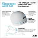 Arena Silicone Racing Swim Cap Men and Women Aquaforce Wave Hydrodynamic Performance Competitive Intensive Swimming (White)