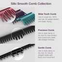 Shark SilkiPro Straight | Wet-to-Dry Hair Straightener + Rapid Blow Dryer | 3 Interchangeable Combs | Ultra-Fast Drying | No Heat Damage | for All Hair Types | Rose Petal | HT400PK