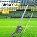 Zonon 1 Pcs Industrial Wheeled Marking Wand for Line Paint Stripe Ground Marking Spray Paint Wand for Survey Painting Spray Stick Line Applicator, Side Push (Grey,Side-push), 1 Count