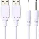 2 Pack 2.5mm Massager ChargerDC Charger Replacement DC Charging Cable Set Compatible with,Compatible with Beauty Instrument USB Charger Cords