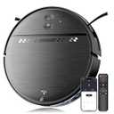 MANVN Robot Vacuum and Mop Combo for Pet Hair, Robotic Vacuum for Hard Floors and Carpets, 2.87'' Ultra-Slim, with 3D Obstacle Avoidance, Wi-Fi/App/Voice Controlled, Self-Charging