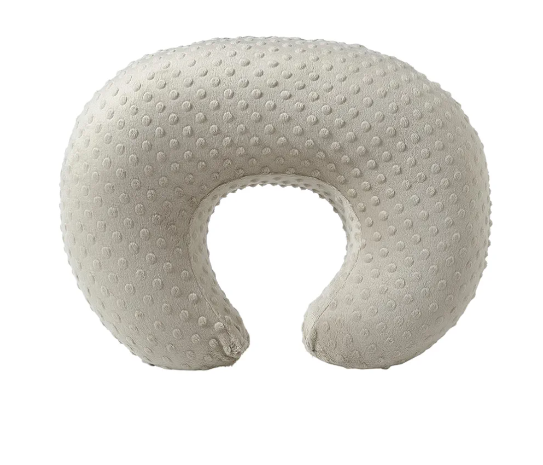 ESEN Nursing Pillow and Body Positioner for Breast Feeding and Bottle Feeding, Ultra Soft Baby Breastfeeding Pillows with Removable Nursing Pillow Cover for More Support for Mom and Baby (Brown)