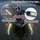 Botepon Upgraded Boat Interior Lights, No Drill Install Marine LED Lights with Adhesive & IP67 Waterproof, Boat Deck/Cockpit Lighting for Night Fishing Safety, White