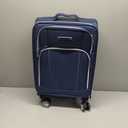 Traveler's Choice Lares Softside Expandable Luggage with Spinner Wheels, Navy, Carry-On 22-Inch