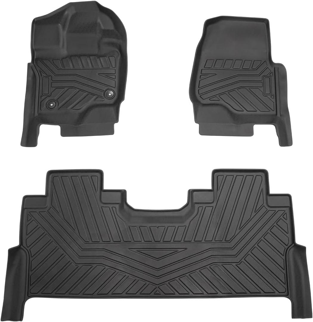 Cartist Floor Mats for Ford F150 Supercrew 2015-2026 2027 (Include Lightning)(Only Fit Rear Bench Seat w/Under Seat Storage), Heavy Duty Car Mats for F-150 Accessories