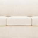 Turquoize 4 Piece Sofa Covers for 3 Cushion Couch Sofa Slipcover Soft Couch Cover for Dogs-Washable Furniture Cover with 3 Individual Covers (3 Cushion Sofa, Cream)