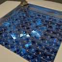 HOUSE OF PARTY Blue Shimmer Wall Backdrop - 24 Pcs Square Sequin Wall Panels Shimmer Backdrop, Wall Decor for Birthday Decorations, Wedding & Bachelorette Party