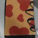 Tinideya 2 Pcs Door Mat Welcome Non Slip Coir Mats Floor Layering Doormats Seasonal for Front Porch Entryway Decor(Heart)