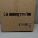 3D Hologram Fan with Cover, 3D Hologram Projector HD LED Advertising Display with Remote and Bluetooth and WiFi,700 Video Library and for Business,Bar,Halloween (45CM Hologram Fan with Cover)