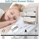 21 Inch 1 Pair Undermount Soft Close Drawer Slides with Rear Mounting Brackets, 3 Full Extension, 3D Adjustable Locking Device, 100LB Load Capacity