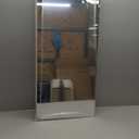 Bathroom Medicine Cabinet with Beveled Edge Mirrored Door 16 x 36 inch, Recessed or Surface Mount, with Adjustable Glass Shelves (Matt White)