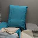 downluxe 19x19 Outdoor Chair Cushions, Waterproof Fade Resistant Patio Furniture Cushions with Handle & Removable Cover, Deep Seat Outdoor Cushions for Sofa, Couch and Patio Chairs, Teal