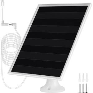 6W Solar Panel for Ring Camera, Solar Panel with Ring Stick Up Cam & USB-C Port for Ring Stick Up Cam & Spotlight Cam Series, IP66 Waterproof, 360 Adjustable Security Mount, 1PC