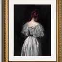 InSimSea Gold Picture Framed Wall Art, Living Room Bedroom Bathroom Seventeenth Century Lady Pictures Wall Decor, Canvas Print Art Home Decor, Antique Paintings with Frames 13x16inch