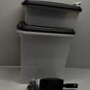 IRIS USA, Inc. Airtight Pet Food and Treat Storage Container Combo, Gray, black (500090)