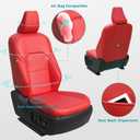 for Toyota Camry Seat Covers - Custom Fit Car Seat Covers Full Set, Waterproof Breathable Leather Seat Covers for Cars (Red, 2025-2026 Camry LE SE)