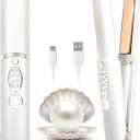 Cordless Hair Straighteners Titanium Portable Flat Iron Wireless Hair Straightener 2 in 1 for Straightening and Curling Travel Straightener Dual Voltage 5000 mAh Battery Heats Up in Seconds