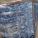 MIULEE 2x3 Washable Entry Rug Door Mat Indoor Entrance, Small Rug for Kitchen Bathroom Bedroom, Non-Slip Stain Resistant Throw Carpet Boho Entryway Decor, Blue