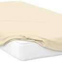 Belledorm Jersey Cotton Deep Fitted Sheet (Crib) (Ivory)