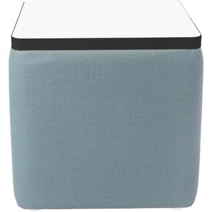 FDP Pro Series 18" Square Dry-Erase Side Table, 18" H - Blue Crosshatch (18"D x 18"W x 28"H)