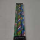 CAMKUZON Christmas Foil Wrapping Paper with Cut Lines on Reverse 3 Rolls Pack - Dancing Santa Claus, Colorful Stripes and Assorted Christmas Characters - Holiday Wrapping Paper Bundle, 24 Inch X 144