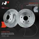 A-Premium 11.61 Inch (295mm) Rear Drilled and Slotted Disc Brake Rotors | Compatible with Chevy, GMC, Isuzu and Oldsmobile Models - Blazer, S10, Jimmy, Sonoma, Hombre, Bravada, S10, 2-Pack