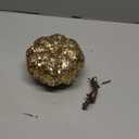 DomeStar Artificial Glitter Pumpkin, Gold Faux Pumpkin Harvest Table Centerpiece for Fall, Halloween & Thanksgiving Decorations