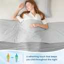 Cozy Bliss Cooling Comforter Queen Size, Reversible Lightweight Cooling Blankets for Hot Sleepers and Night Sweats, Q-Max>0.45 Soft Breathable Silky Smooth Summer Comforter, Cool Grey, 90"x90"