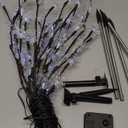 TAILERRI Solar Christmas Pathway Lights for Outside, 4 Pack Artificial Tree Snowflake Stake Lights, Waterproof Christmas Decorations for Yard Garden Patio Party Winter Decor (Multi-Colored)