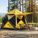 TAILI Inflatable Blow Up Tent for Camping with Hand Pump for 2-6 Person, Easy Setup Outdoor Inflatable Oxford Waterproof Air Tent House for Family Camping Adult