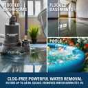 Superior Pump 91570 3300GPH Thermoplastic Submersible Utility Pump with 10-Foot Cord, 1/2 HP
