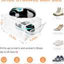 INSTY 6 Pack Large Shoe Storage Box, Clear Shoe Storage Organizer with Magnetic Door, Stackable,Shoe Containers For Display Sneakers, Easy Assembly, Fit up to US Size 12, Clear