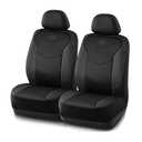 Skechers Memory Foam Seat Covers,Leather Car Seat Covers, Ultimate Comfort & Support Front Seat Covers Airbag Compatible, Automotive Universal Fit Most for SUVs, Vans, Sedans, Cars, Trucks,Black