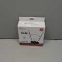 GE Traditional Rabbit Ears Indoor Black TV Antenna, 15 inch Extendable Dipoles and Circular Loop, Tabletop Antenna, Digital, HDTV Antenna, Smart TV Compatible, 4K 1080P VHF UHF, Compact Design, 33676 Rabbit Ear Antenna