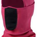 2 x Balaclava Ski Mask (with Breathable Holes) Windproof Winter Fleece Neck Face Warmer for Men&Women (Rose Red)