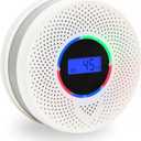 10-Year Battery Smoke and Carbon Monoxide Detector, 2-in-1 Smoke CO Alarm with Digital Display, Reliable Fire and CO Alarm for Home, Bedroom, Kitchen (6 Pack), EXP: 10 Years After Installation