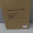 Outdoor String Lights, 24FT White Cord 12 Hanging S14 Bulbs, Incandescent Multicolor